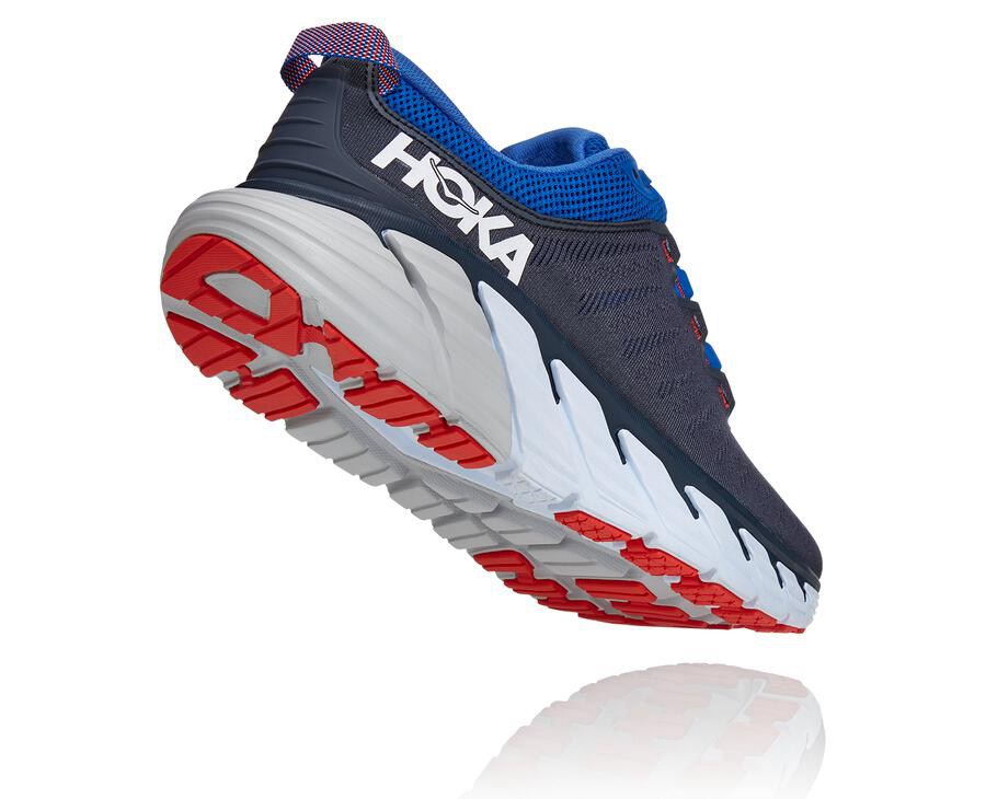 Tenis Hoka One One Hombre Negros/Azules - Gaviota 3 - YMPD84706